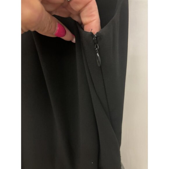 Patrizia Luca Milano Women's Black Sleeveless Dress With Belt Size M Fit Flare - Picture 15 of 16